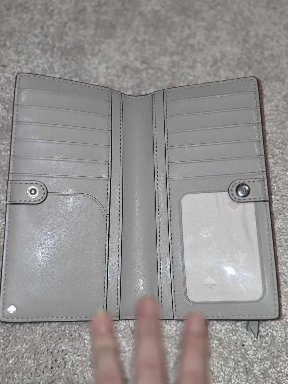 Kate Spade New York Light Gray Saffiano Leather Wallet